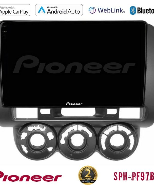 Kimpiris - Pioneer SPH-PF97BT Series Honda Jazz (Fit) 2002-2008 (RHD) Manual A/C Multimedia Station 9" (Tablet Style) Με Carplay & Android Auto