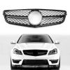 Kimpiris - Μάσκα Για Mercedes-Benz C-Class W204 07-14 Amg C63 Look Με Μονή Γρίλια Μαύρη Γυαλιστερή 1 Τεμάχιο