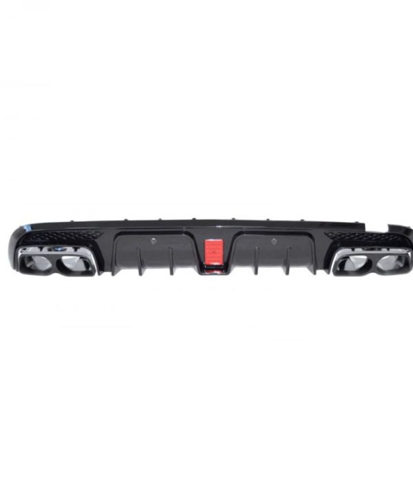 Alternative view of Diffuser Πίσω Προφυλακτήρα Για Mercedes-Benz C-Class W205 14-20 Sedan Brabus Look Με Μαύρες Μπούκες