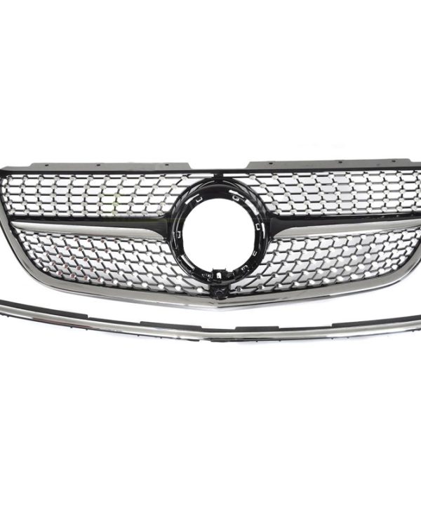Alternative view of Μάσκα Για Mercedes-Benz Vito W447 20+ Diamond Look Χρώμιο/Μαύρο 1  Τεμάχιο