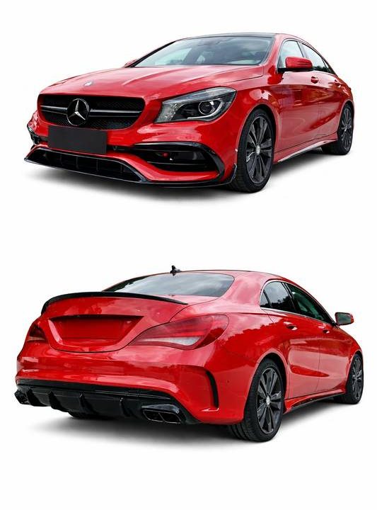 Alternative view of Body kit Για Mercedes-Benz CLA C117 W117 (2013-2018) Facelift Amg CLA45 Look Black Edition Με Μάσκα & Μπούκες Μαύρες