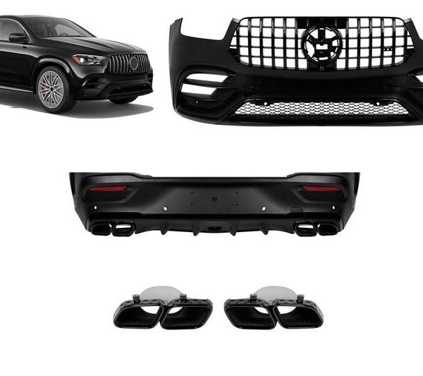 Kimpiris - Body kit Για Mercedes-Benz GLE Coupe C167 2019-2023 GLE63s Amg Look Black Edition Με Μάσκα & Μπούκες Μαύρες