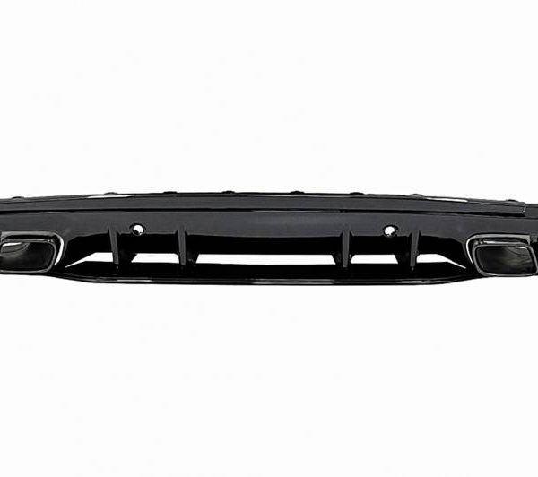 Alternative view of Diffuser Πίσω Προφυλακτήρα Για Mercedes-Benz C-Class W205 14-20 Sedan Amg 63 Look Με Μαύρες Μπούκες