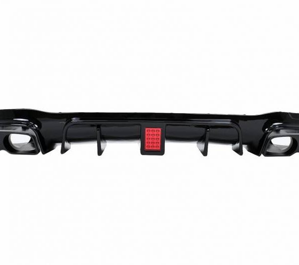 Kimpiris - Diffuser Πίσω Προφυλακτήρα Για Mercedes-Benz E-Class W213 16-19 Με Amg Line Προφυλακτήρα Μαύρο Brabus Look Με Μαύρες Μπούκες