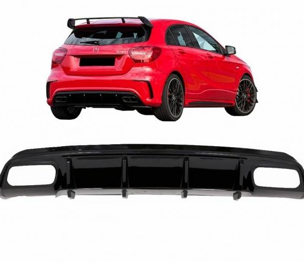 Kimpiris - Diffuser Πίσω Προφυλακτήρα Για Mercedes-Benz A-Class W176 12-18 A45 Amg Look Από Abs Πλαστικό 1 Τεμάχιο
