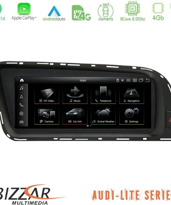 Kimpiris - Bizzar Lite Edition AUDI Q5 2008-2015 Android14 8Core (4+64GB) Navigation Multimedia 8.8"