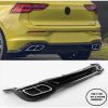 Kimpiris - Diffuser Πίσω Προφυλακτήρα Για VW Golf VIII (8) 2019+ R-Line Για R-Line & GTI Έκδοση Προφυλακτήρα Γυαλιστερό Μαύρο Από Abs Πλαστικό