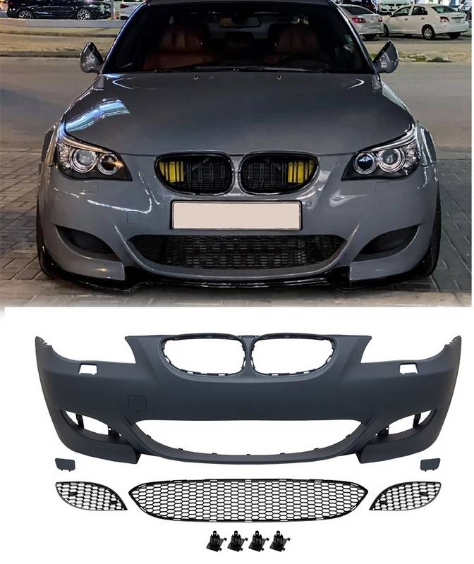 Kimpiris - Μπροστινός Προφυλακτήρας Για Bmw 5 E60/E61 03-10 M5 Look Χωρίς Τρύπες Για Προβολάκια