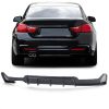 Kimpiris - Diffuser Πίσω Προφυλακτήρα Για Bmw 4 F32 Coupe / F33 Cabrio / F36 Gran Coupe 13-21 M-Tech Μαύρο Ματ Με 1 Διπλή Τρύπα Εξάτμισης Αριστερά Από Abs Πλαστικό 1 Τεμάχιο