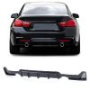 Kimpiris - Diffuser Πίσω Προφυλακτήρα Για Bmw 4 F32 Coupe / F33 Cabrio / F36 Gran Coupe 13-21 M-Tech Μαύρο Ματ Με 2 Μονές Τρύπες Εξάτμισης Αριστερά & Δεξιά -0----0-  Από Abs Πλαστικό 1 Τεμάχιο