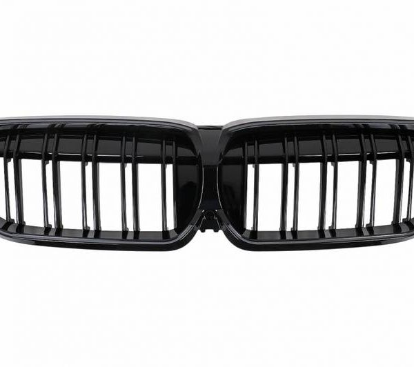 Kimpiris - Καρδιές Μάσκας Για Bmw 3 G20 / G21 19-22 M4 Look Με LED Διπλή Γρίλια Μαύρο Γυαλιστερό Με 1 Τεμάχιο