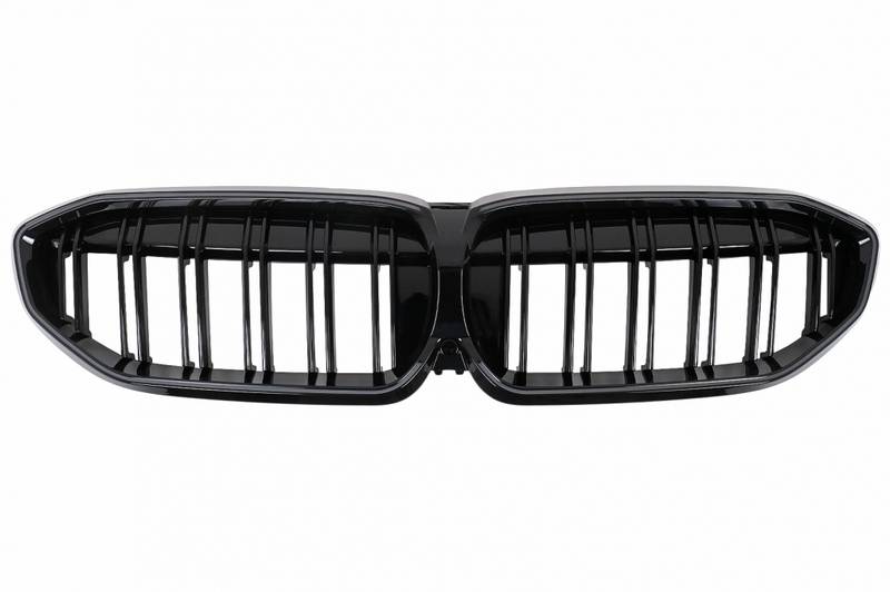 Kimpiris - Καρδιές Μάσκας Για Bmw 3 G20 / G21 19-22 M4 Look Με LED Διπλή Γρίλια Μαύρο Γυαλιστερό Με 1 Τεμάχιο