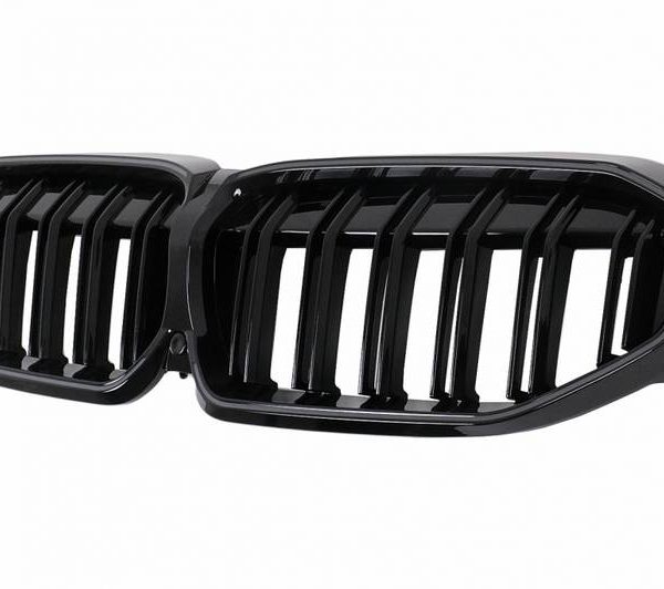 Alternative view of Καρδιές Μάσκας Για Bmw 3 G20 / G21 19-22 M4 Look Με LED Διπλή Γρίλια Μαύρο Γυαλιστερό Με 1 Τεμάχιο