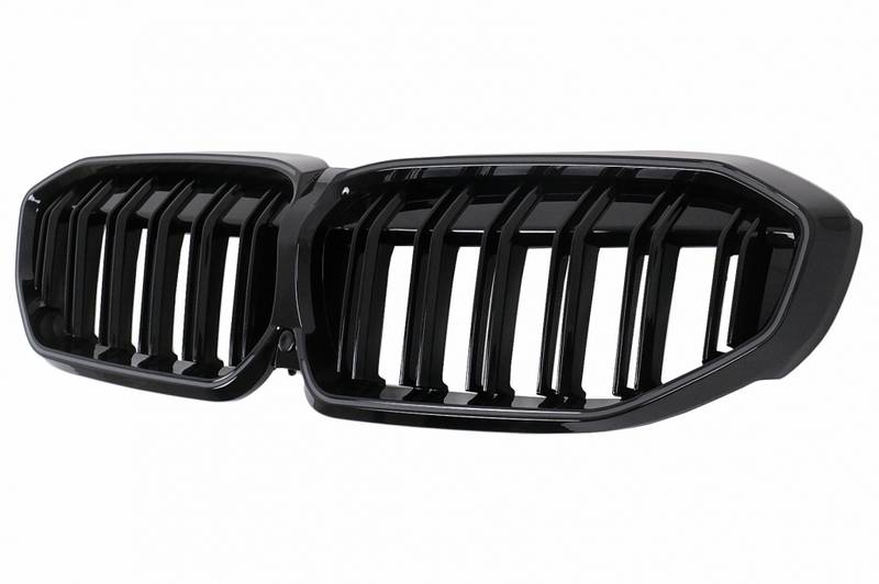 Καρδιές Μάσκας Για Bmw 3 G20 / G21 19-22 M4 Look Με LED Διπλή Γρίλια Μαύρο Γυαλιστερό Με 1 Τεμάχιο - Image 2