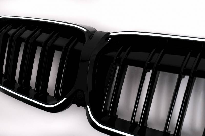 Καρδιές Μάσκας Για Bmw 3 G20 / G21 19-22 M4 Look Με LED Διπλή Γρίλια Μαύρο Γυαλιστερό Με 1 Τεμάχιο - Image 4