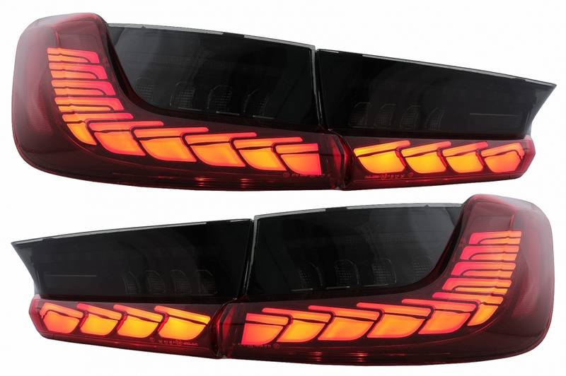 Πισινά Φανάρια Set Για Bmw 3 G20 G28 M3 G80 18-22 Sedan Dynamic Signal Red/Smokel Vland - Image 2