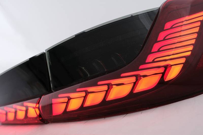 Πισινά Φανάρια Set Για Bmw 3 G20 G28 M3 G80 18-22 Sedan Dynamic Signal Red/Smokel Vland - Image 4