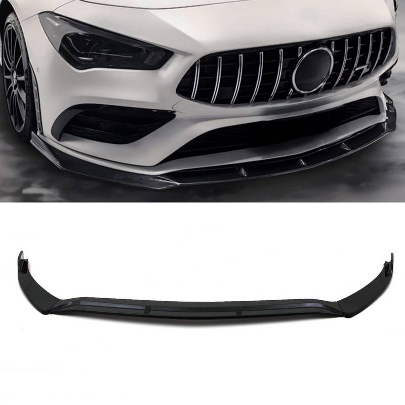 Kimpiris - Μπροστινό Spoiler Για Mercedes-Benz CLA C118 / X118 19-23 Amg Line & Amg 35 Γυαλιστερό Μαύρο 3 Τεμάχια
