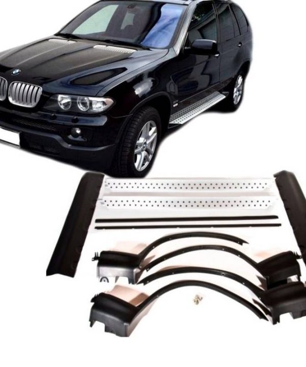 Kimpiris - Πλαινά Σκαλοπάτια Για Bmw X5 E53 2000-2006 OEM Look Με Φτερά