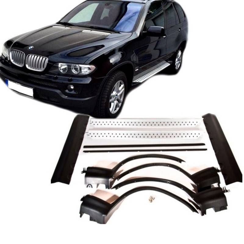 Kimpiris - Πλαινά Σκαλοπάτια Για Bmw X5 E53 2000-2006 OEM Look Με Φτερά