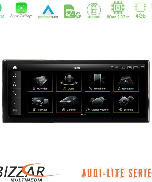 Kimpiris - Bizzar Lite Series Audi Q3 (8U) 2011-2018 Android14 8Core (4+64GB) Navigation Multimedia 10.25"