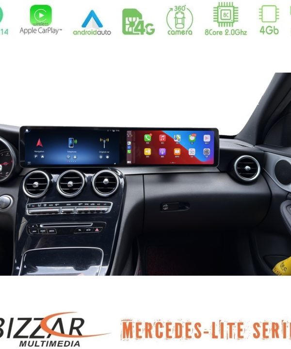 Kimpiris - Bizzar Lite Series Dual Screen Mercedes C/GLC Class (W205/X253) NTG5 Android14 8Core (4+64GB) Navigation Multimedia 24
