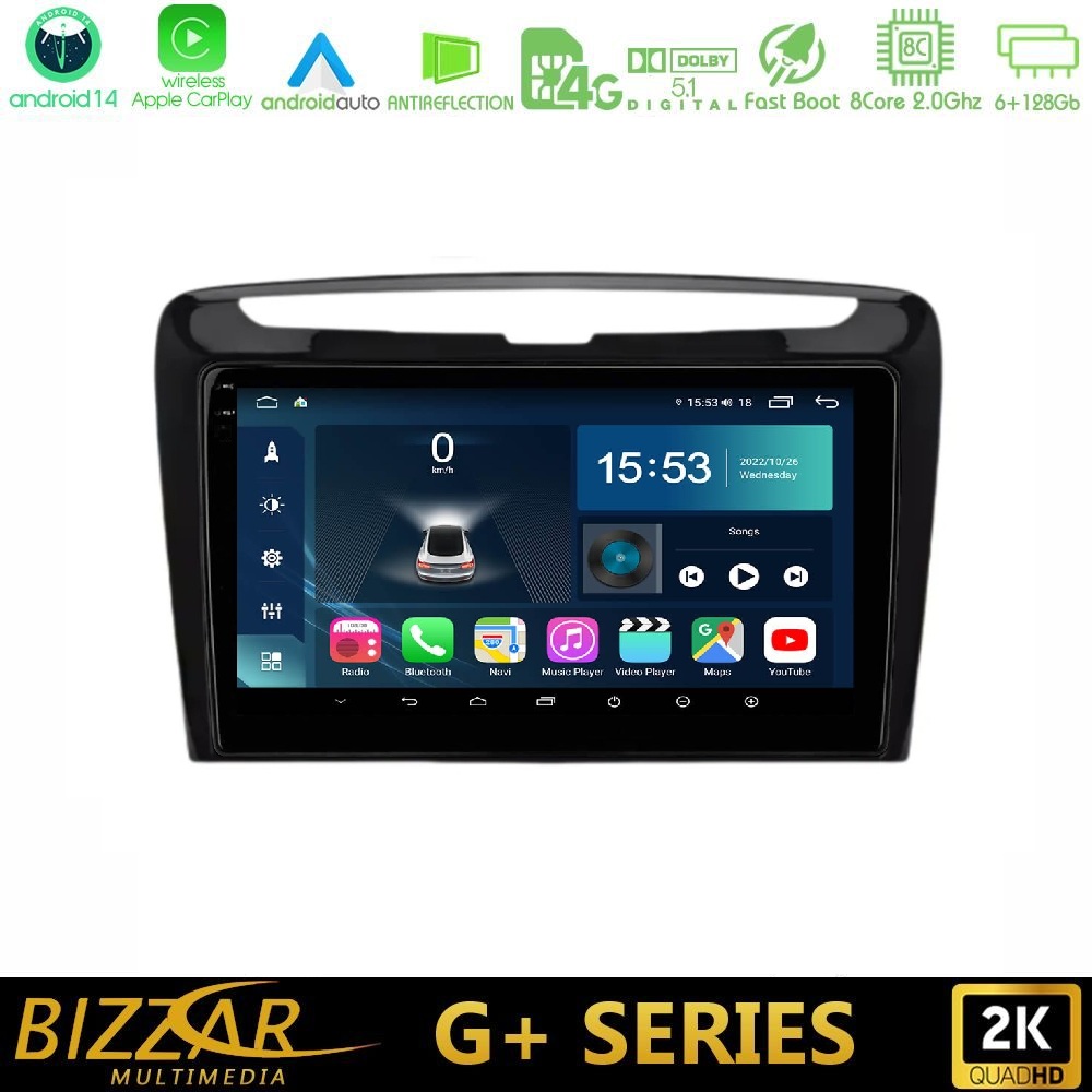 Kimpiris - Bizzar G+ Series Lancia Ypsilon 8core Android14 6+128GB Navigation Multimedia Tablet 9"