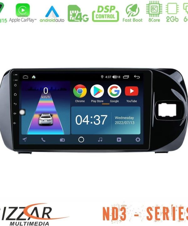 Kimpiris - Bizzar ND3 Series 8Core Android15 2+64GB Toyota Yaris (Vitz) 2015-2020 RHD Navigation Multimedia Tablet 9"