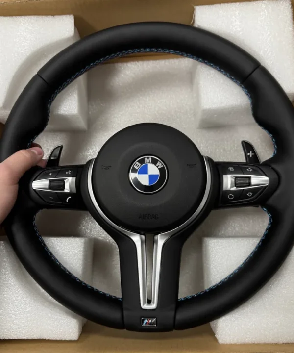 bmw m performance sport steering wheel with colored threads kimpiris 6