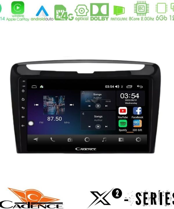 Kimpiris - Cadence X2 Series 8Core Android14 6+128GB Lancia Ypsilon Navigation Multimedia Tablet 9"