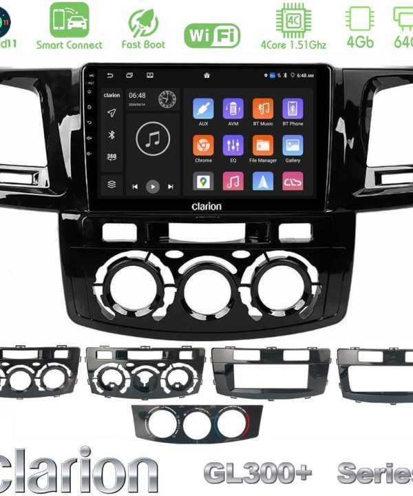 Kimpiris - Clarion GL300+ Series 4Core Android11 4+64GB  Toyota Hilux 2007-2016 Navigation Multimedia Tablet 9"