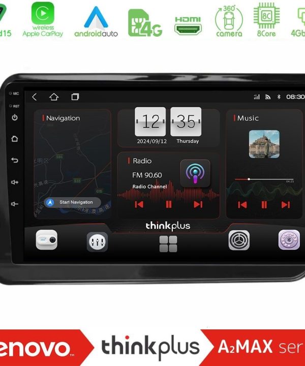 Kimpiris - Lenovo Thinkplus A2MAX Series 8Core Android15 4+64GB Nissan Note 2021-2026 RHD Navigation Multimedia Tablet 10"