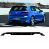 Kimpiris - Diffuser Πίσω Προφυλακτήρα Για VW Golf VII (7) 13-17 R-Look Για Απλή & GTI Έκδοση Προφυλακτήρα Με 2 Διπλές Εξάτμισεις Αριστερά & Δεξιά Γυαλιστερό Μαύρο Από Abs Πλαστικό 1 Τεμάχιο