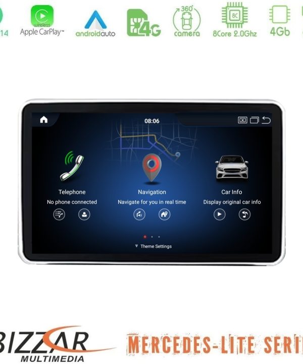 Kimpiris - Bizzar Lite Series Mercedes SLK Class (R172) 2011-2015 NTG4.5 Android14 8Core (4+64GB) Navigation Multimedia 9"