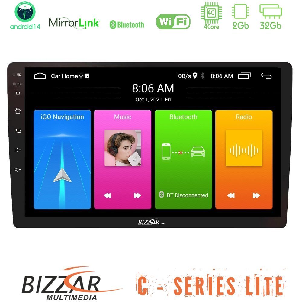 Kimpiris - Bizzar C Series Lite 4Core Android14 2+32GB Ford Transit 2007 – 2013 Navigation Multimedia Tablet 10"