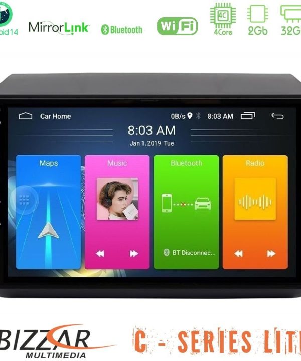 Kimpiris - Bizzar C Series Lite 4Core Android14 2+32GB Fiat Ducato/Citroen Jumper/Peugeot Navigation Multimedia Tablet 9"