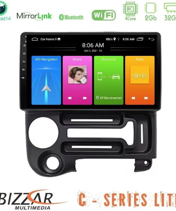 Kimpiris - Bizzar C Series Lite 4Core Android14 2+32GB Hyundai Atos 1997 – 2010 Navigation Multimedia Tablet 9"