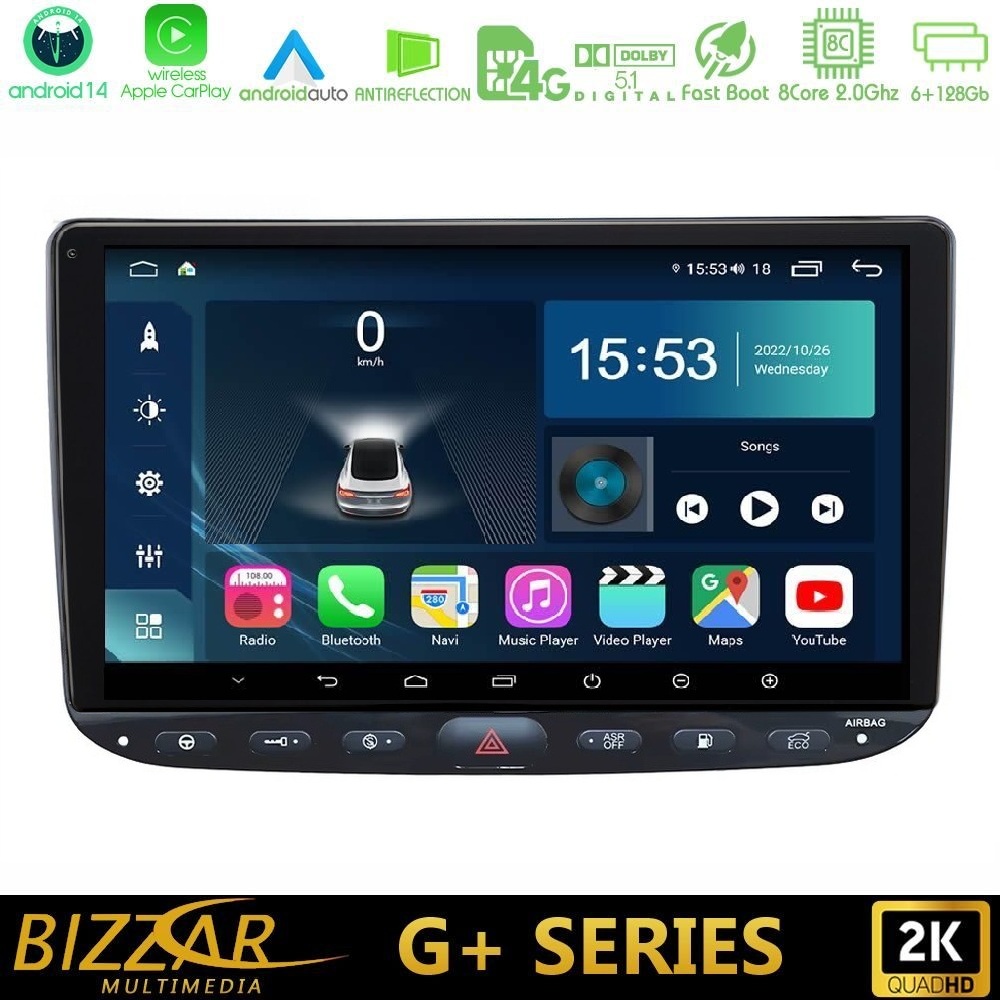 Kimpiris - Bizzar G+ Series Fiat Punto/ Evo 8core Android14 6+128GB Navigation Multimedia Tablet 9"