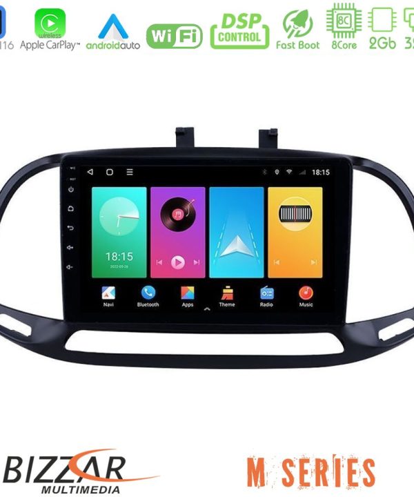 Kimpiris - Bizzar M Series 8Core Android16 2+32GB  Fiat Doblo 2015-2022 Navigation Multimedia Tablet 9"