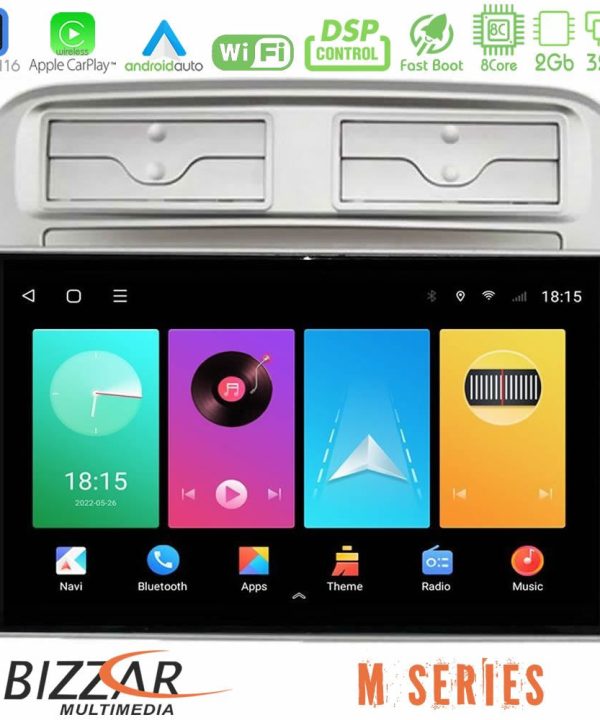 Kimpiris - Bizzar M Series 8Core Android16 2+32GB  Fiat Grande Punto 2006-2011 Navigation Multimedia Tablet 9"