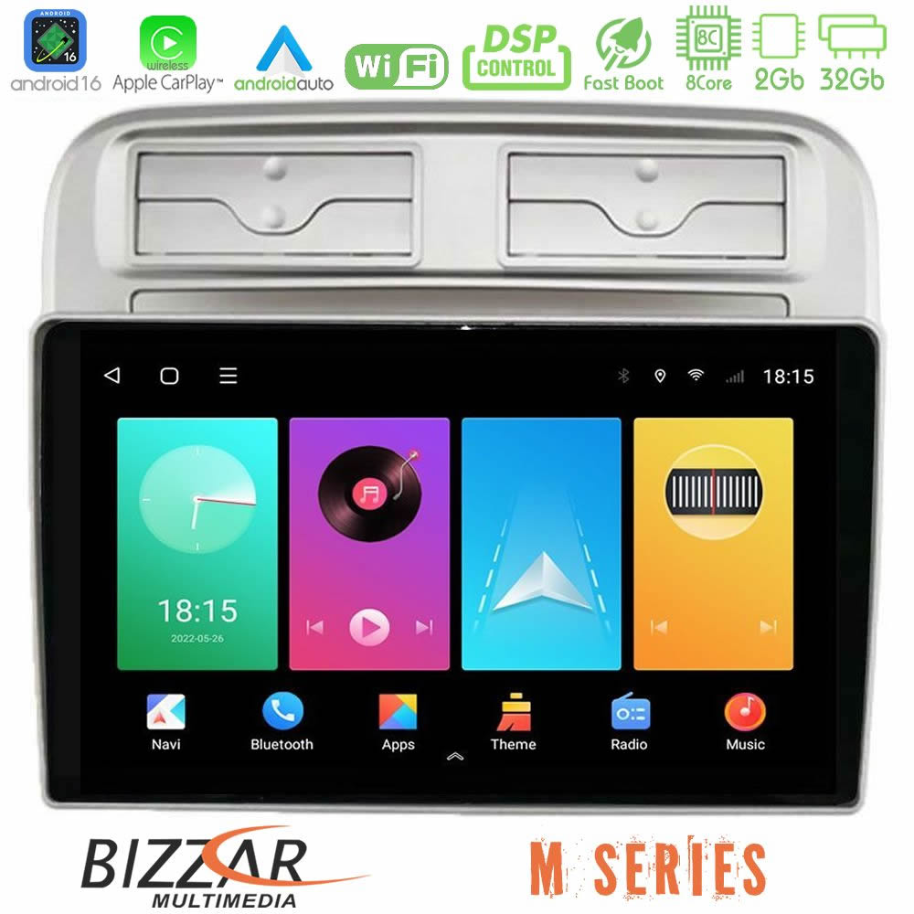 Kimpiris - Bizzar M Series 8Core Android16 2+32GB Fiat Grande Punto 2006-2011 Navigation Multimedia Tablet 9"