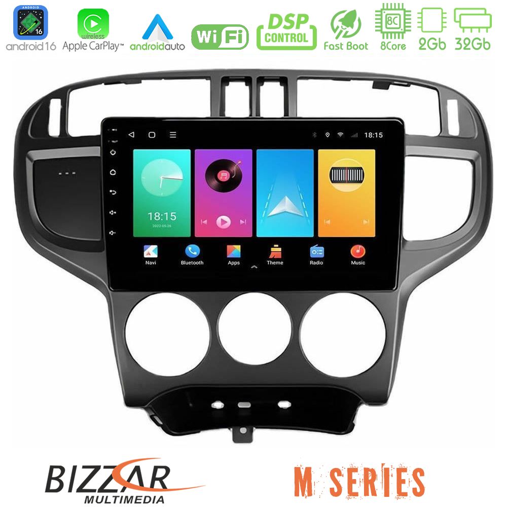 Kimpiris - Bizzar M Series 8Core Android16 2+32GB Hyundai Matrix 2001-2010 Navigation Multimedia Tablet 9"