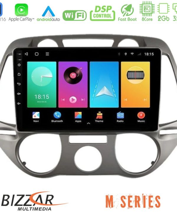 Kimpiris - Bizzar M Series 8Core Android16 2+32GB  Hyundai i20 2009-2012 Manual A/C Navigation Multimedia Tablet 9"