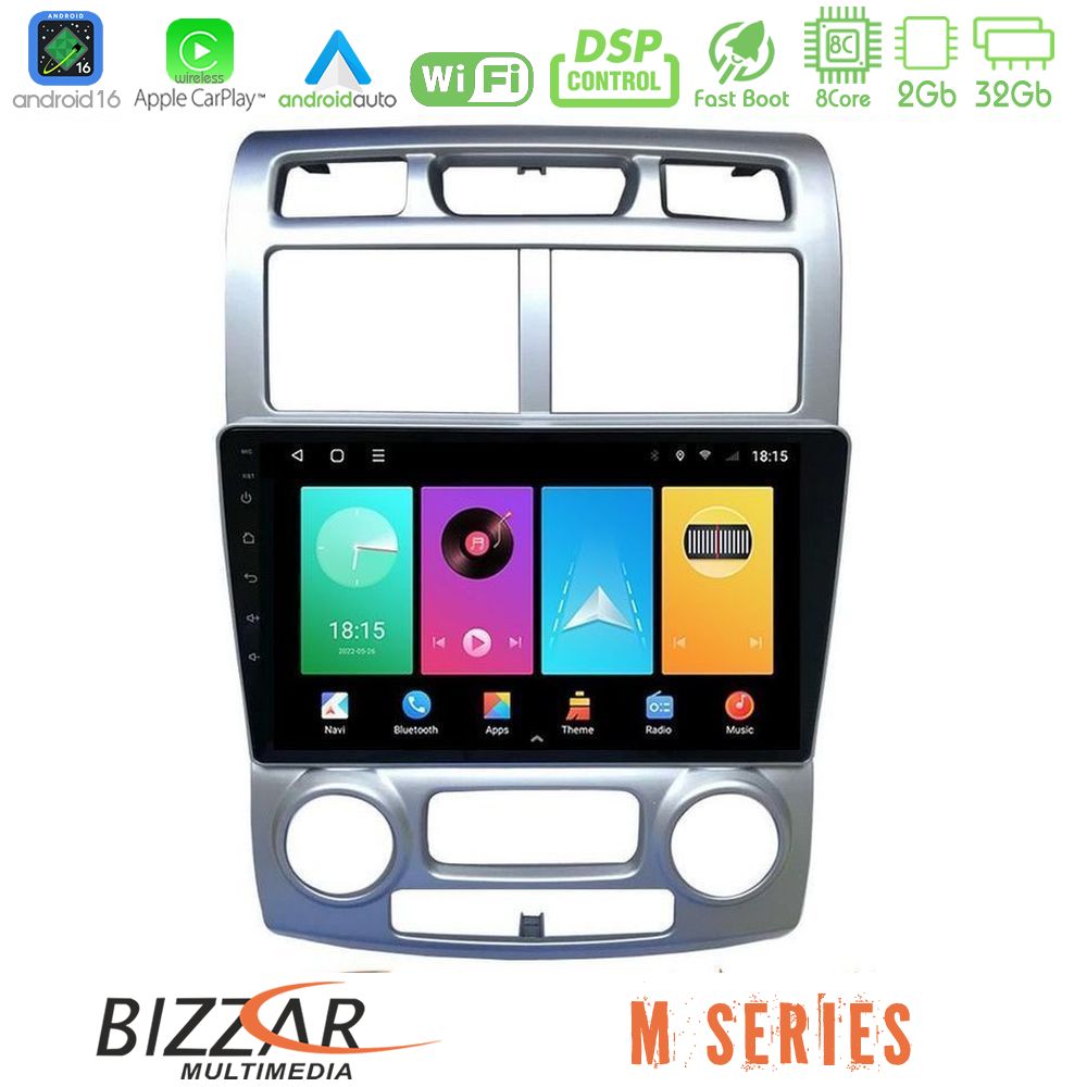 Kimpiris - Bizzar M Series 8Core Android16 2+32GB Kia Sportage 2005-2008 Navigation Multimedia Tablet 9""