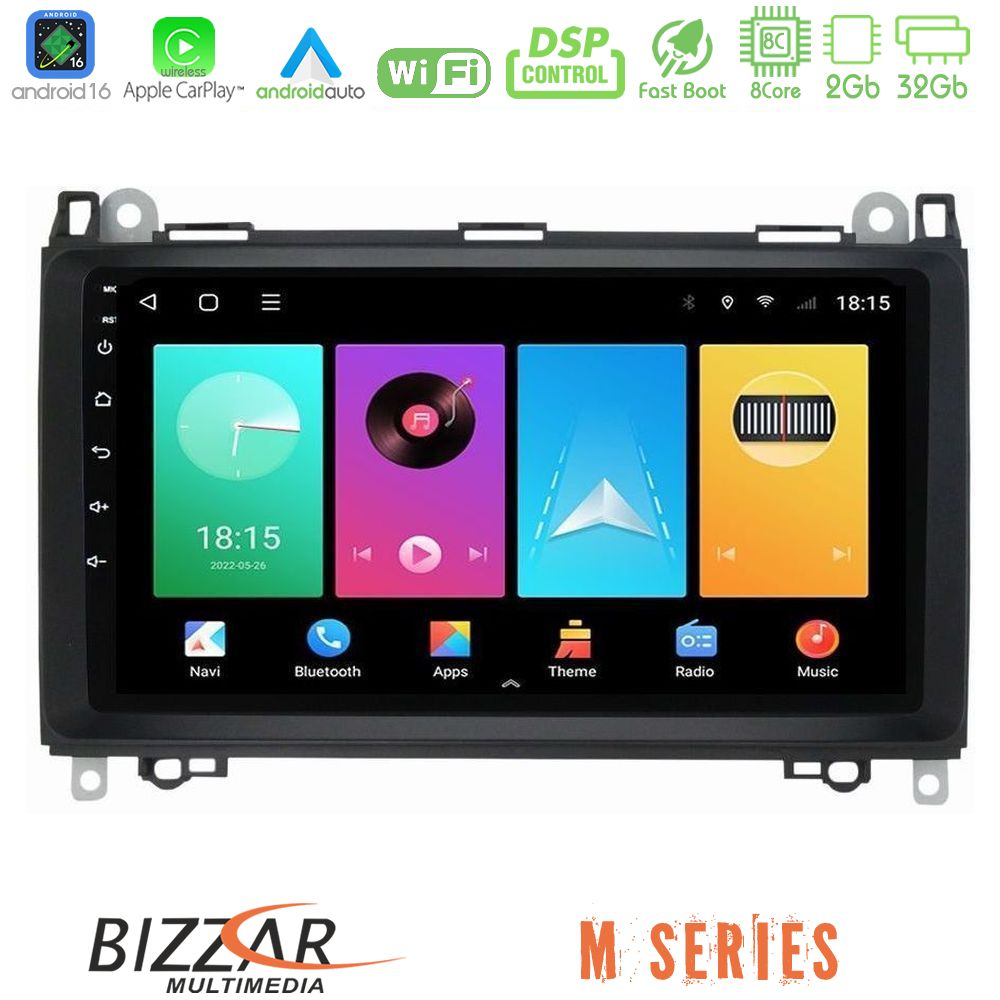 Kimpiris - Bizzar M Series 8Core Android16 2+32GB Mercedes A/B/Vito/Sprinter Class Navigation Multimedia Tablet 9"