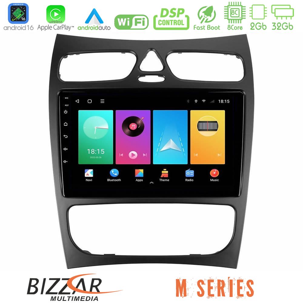 Kimpiris - Bizzar M Series 8Core Android16 2+32GB Mercedes CLK Class W209 2000-2004 Navigation Multimedia Tablet 9"