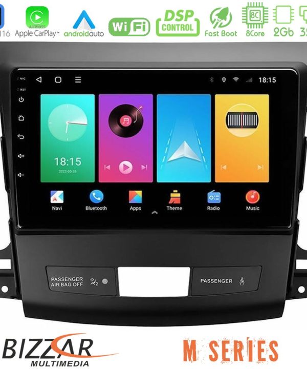 Kimpiris - Bizzar M Series 8Core Android16 2+32GB  Mitsubishi Outlander/Citroen C-Crosser/Peugeot 4007 Navigation Multimedia Tablet 9"