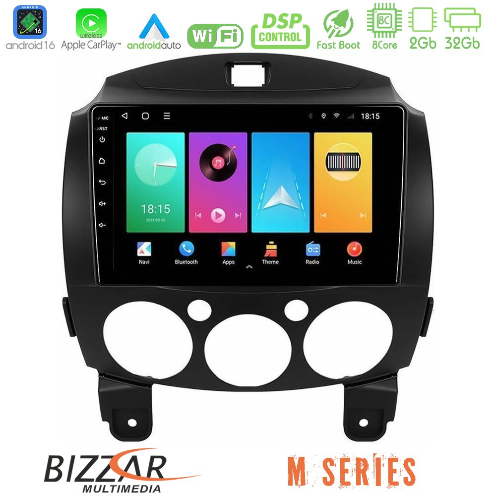 Kimpiris - Bizzar M Series 8Core Android16 2+32GB Mazda 2 2008-2014 Navigation Multimedia Tablet 9"