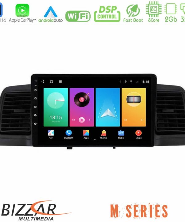Kimpiris - Bizzar M Series 8Core Android16 2+32GB  Toyota Corolla 2002-2006 Navigation Multimedia Tablet 9"   (Black)