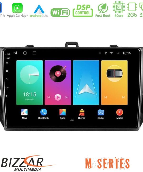 Kimpiris - Bizzar M Series 8Core Android16 2+32GB  Toyota Corolla 2007-2012 Navigation Multimedia Tablet 9"